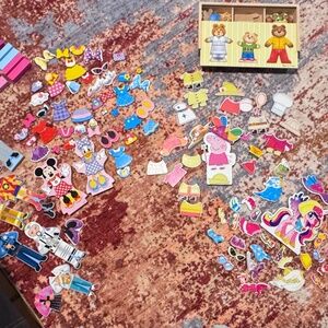 Magnetic And Wooden Dolls Bundle